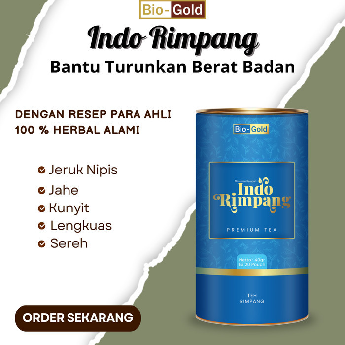 

BIO GOLD TEH INDO RIMPANG Tea Celup Bahan Ala Bantu Turunan Berat Badan