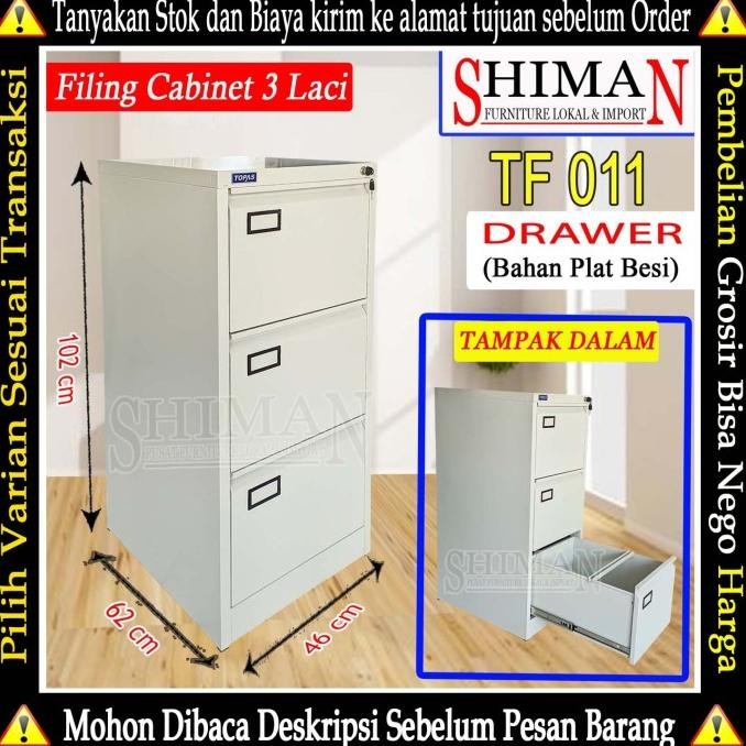 

BEBAS ONGKIR - Filling Cabinet 3 Laci TF-011 | Lemari Drawer 3 Laci