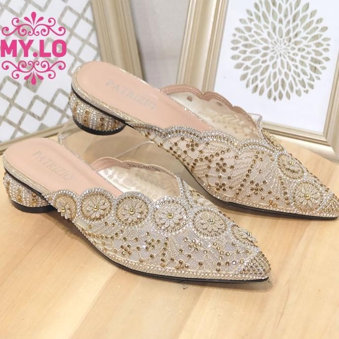 Super Hot, Sandal Wedges Flat Pesta Selop Kebaya Wanita Import 7523