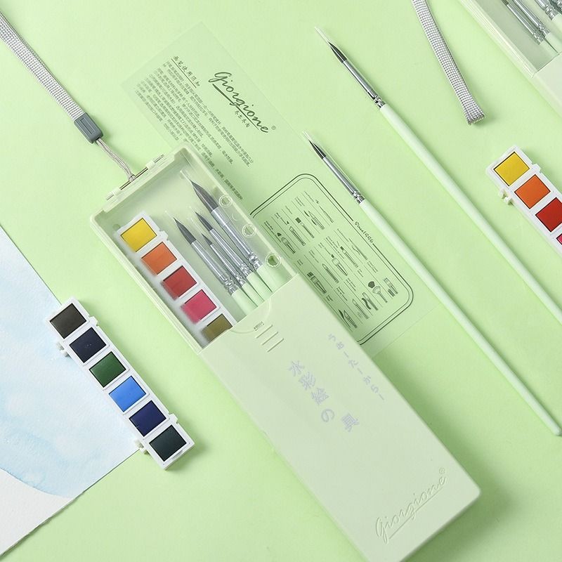 

Watercolor Children Paintbrush Drawing Crayons Art Set