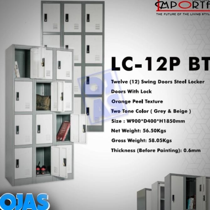 

TERMURAH - Lemari arsip besi loker 12 pintu Importa LC 12P