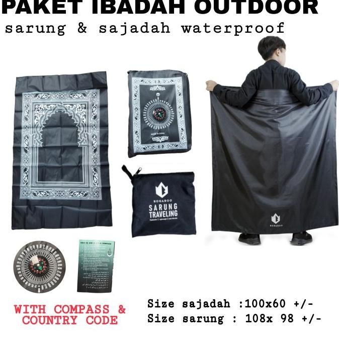 Paket Sajadah dan Sarung Outdoor include Compas