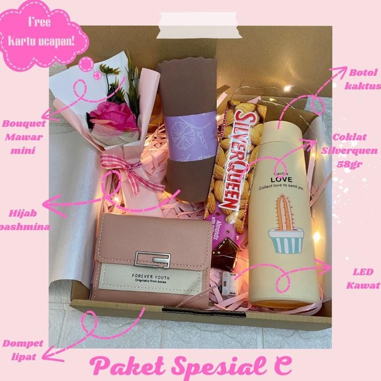 

BISA COD Kado Spesial Pasangan Kado ulang tahun spesial cewek hadiah ulang tahun pacar hadiah wisuda anniversary LED 3D Hijab pashmina dompet wanita coklat box kado Bu-95
