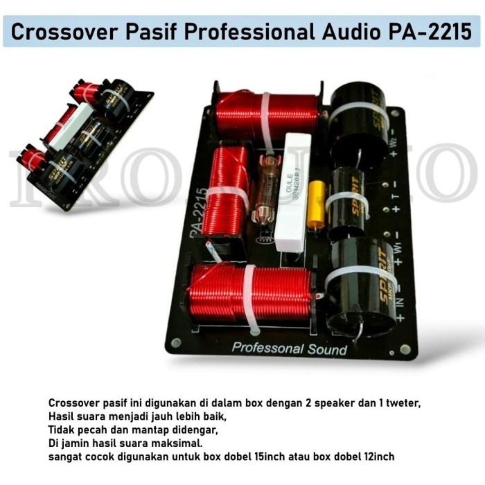 Crossover Pasif Wisdom Pa-2215 Pa 2215 Pa2215 Line Array Import Ori