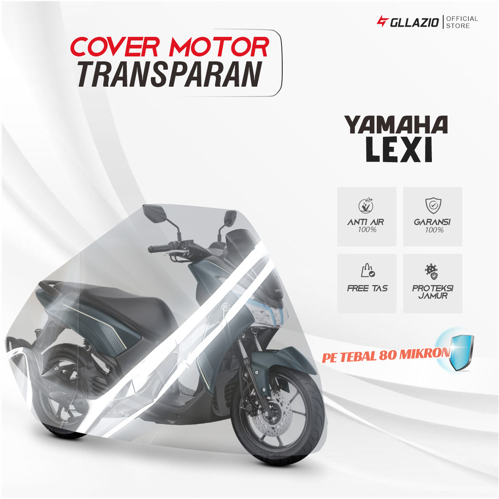 Body Cover Motor Yamaha Lexi Transparan / Sarung Motor Lexi 125 Plastik / selimut Yamaha Lexi 2018 2