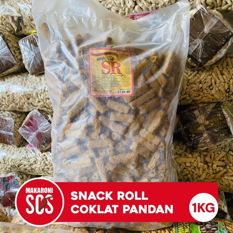 

TERMURAH Snack Roll Pandan Coklat 1kg Termurah Snack Viral Rasa Pandan Coklat Snack Manis eqw-68