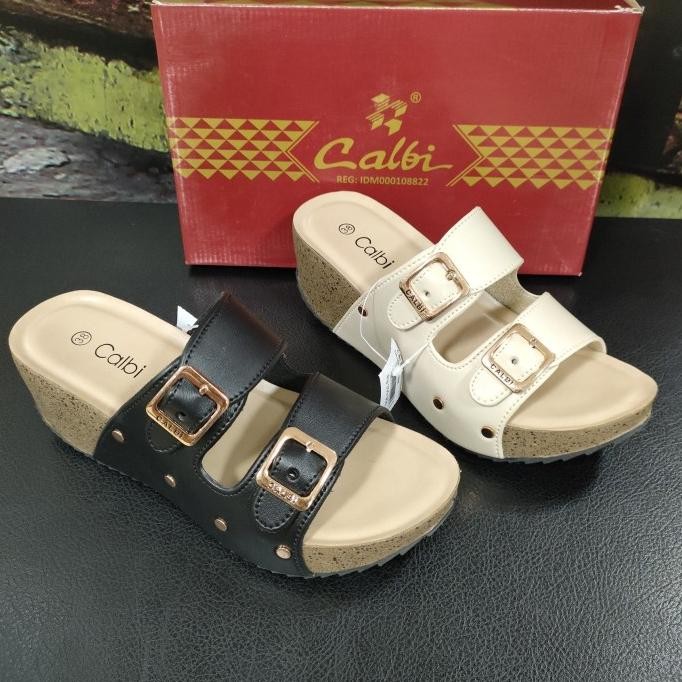 Terbaru, Sendal Wanita Wedges Calbi Dj2776