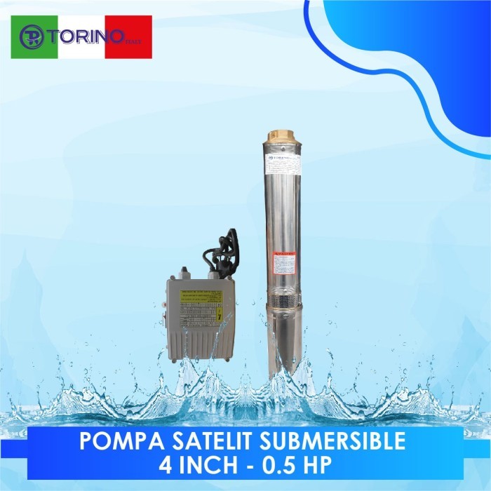 Pompa Air Submersible Satelit Torino 4 Inchi - 0.5 Hp