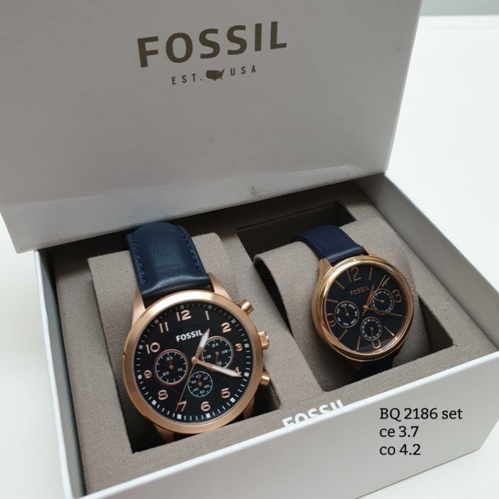 TERPERCAYA Fossil Watch Couple (BQ 2186 Set)