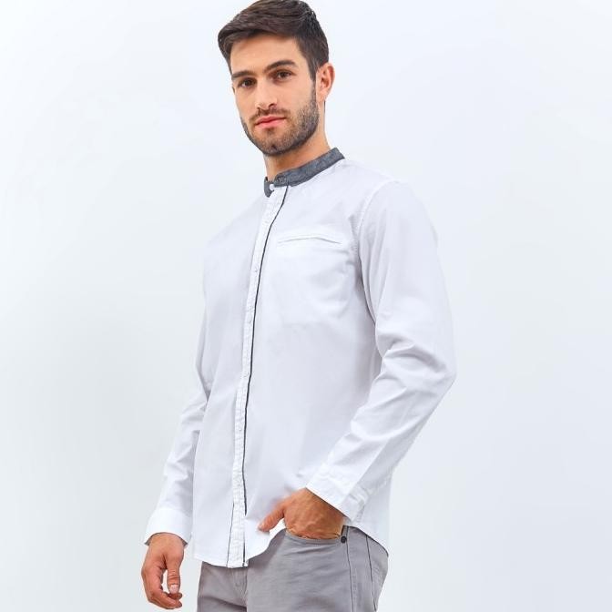 Emba Jeans - Kemeja Koko Pria Lengan Panjang Katun - Halawa One