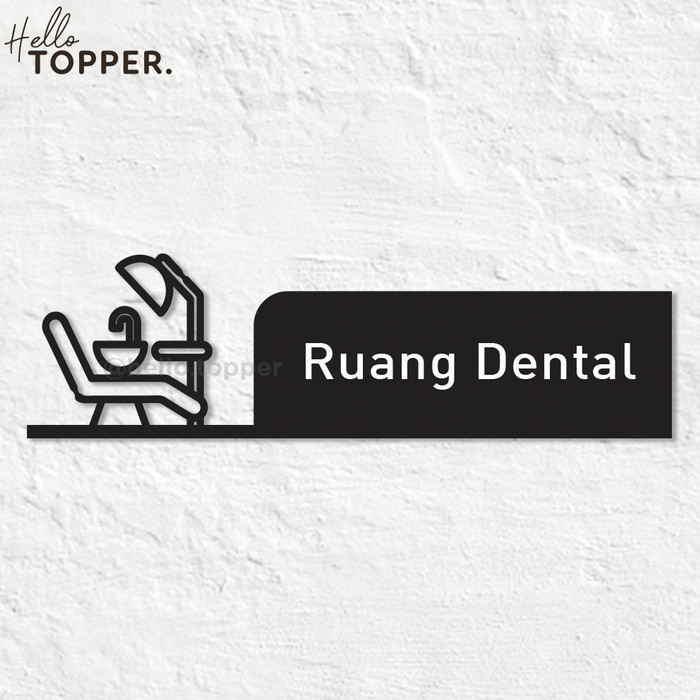 

TERLARIS! Sign Akrilik Ruang Dental Hollow UV Print Sign Board