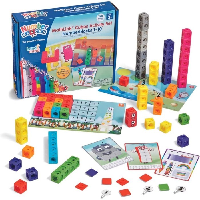 Mathlink cubes numberblocks 1-10 educational toys mainan edukasi