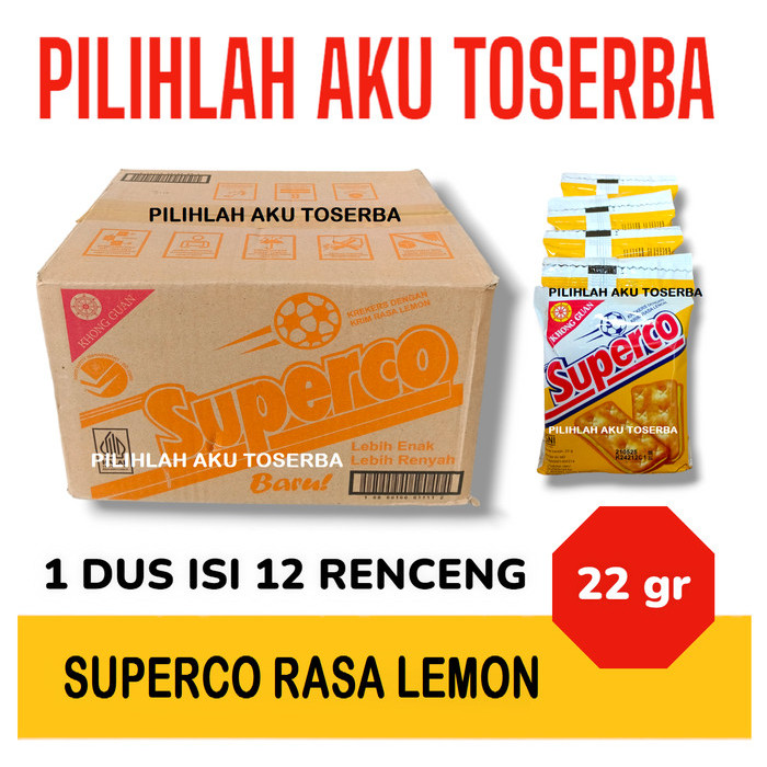 

Biskuit Khong Guan SUPERCO LEMON RENCENG Malkist - ( HARGA 1 DUS )