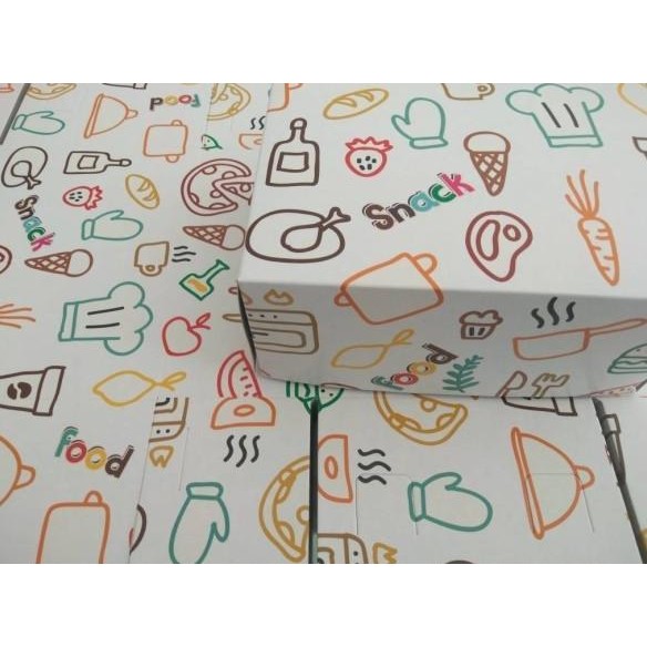 SNACK BOX KARDUS KUE CAKE MINI DUS JAJAN BOX CAMILAN UK 16 X 12 X 7 CM