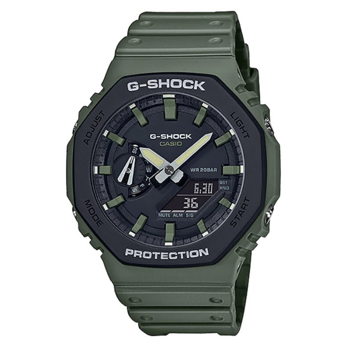 PROMO Casio G-Shock Special Colour GA-2110SU-3ADR Black Digital Analog Dial