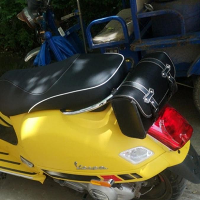 Sidebag Tailbag Tas Samping Kulit Belakang Bagasi Motor Klasik Retro XSR 155 W175 Scoopy Stylo Fazio