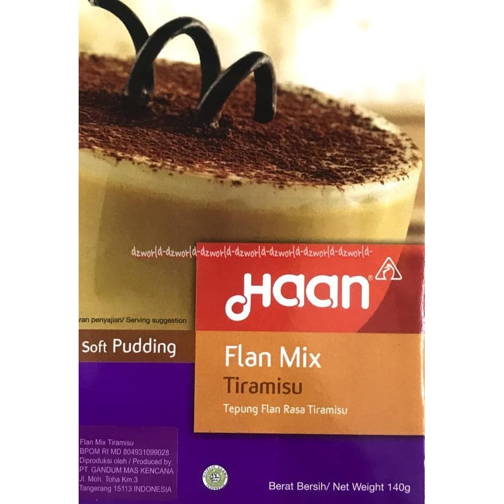 

Promo Awal tahun Haan Flan Mix Tepung Flan Rasa Tiramisu Flavour Soft