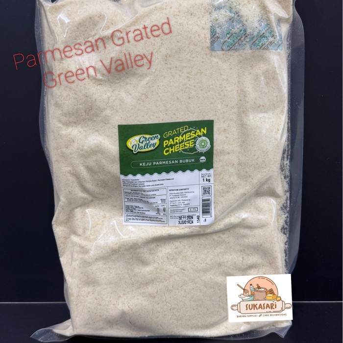 

Green Valley Parmesan Grated Cheese 1kg keju parmesan bubuk parut