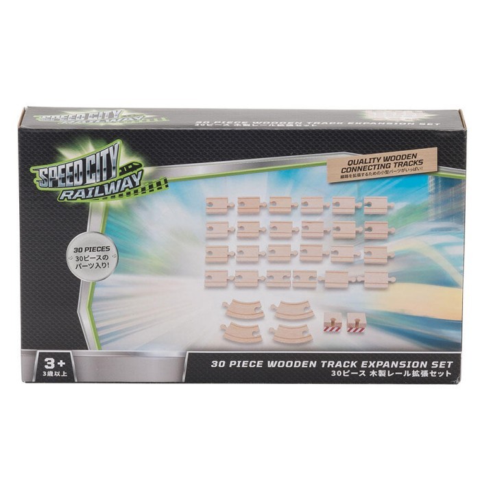 

Speed City Railway 30 Piece Wooden Track Expansion Set