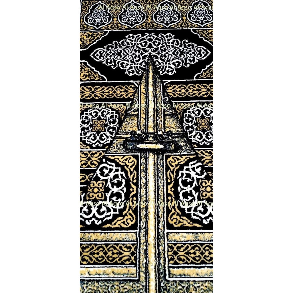 Spesial Sajadah Rawdah Rug Kiswah Kabah/Multazam/Pintu Al Kabah/Kiswa Ka'Bah