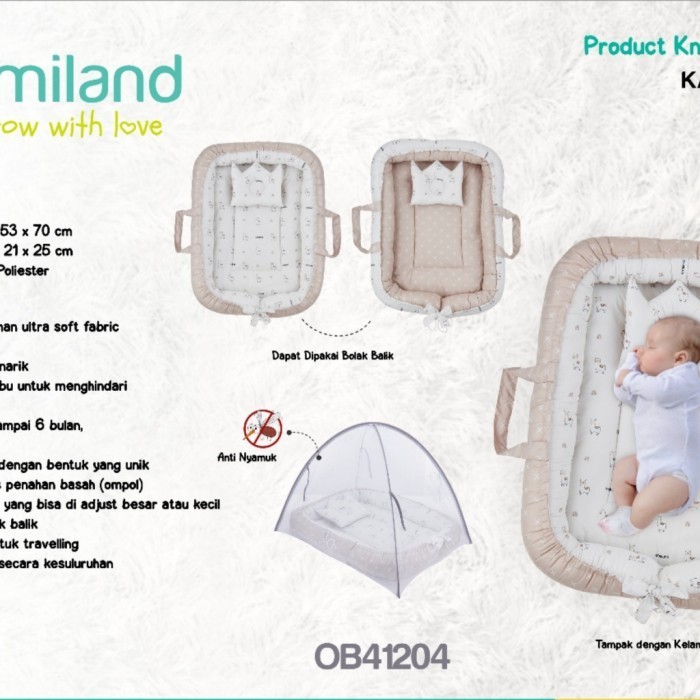 Omiland kasur bayi serut+kelambu alpaca series