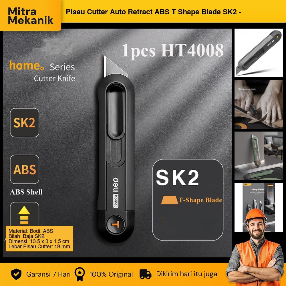 

Pisau Cutter Auto Retract ABS T Shape Blade SK2 - HT4008