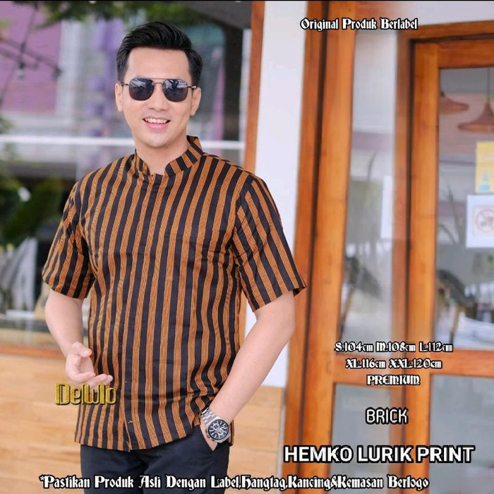 Kemeja Batik Lurik Pria Lengan Pendek Asli Pedan Kemeja Batik Pria Lengan Panjang Lurik Kerah