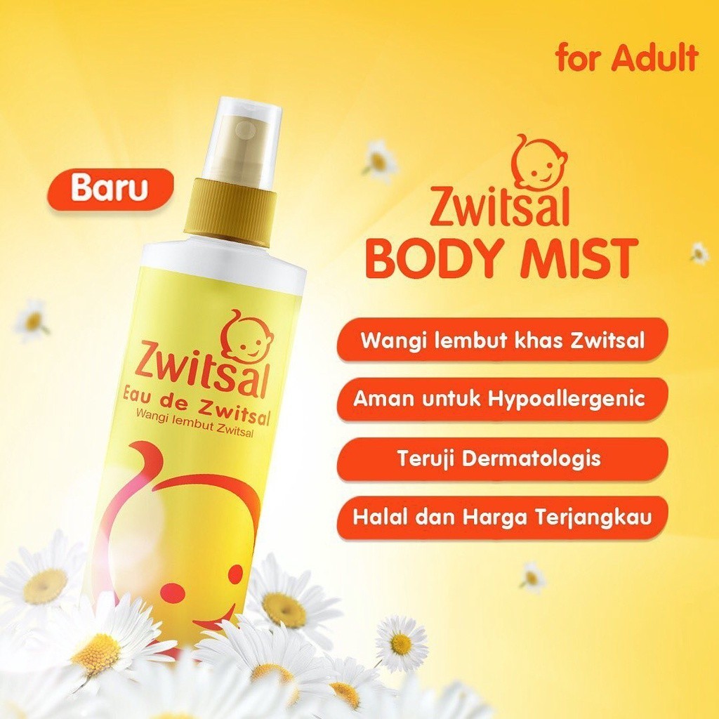 Parfum Wanita Zwitsal untuk Dewasa 100 ml EauDe Zwitsal ORIGINAL Body Mist For Adult wangi lembut