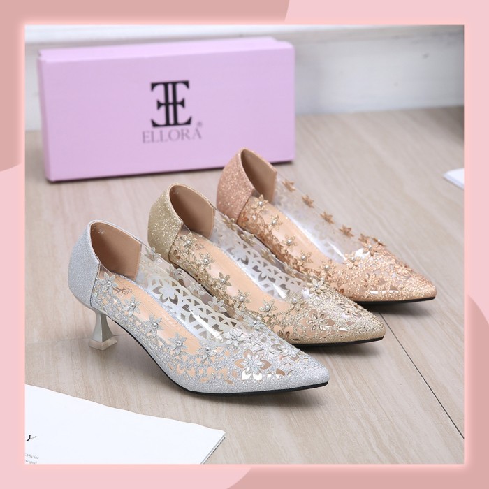 Ellora Ez-8127 Sepatu Heels Pesta Wanita Import