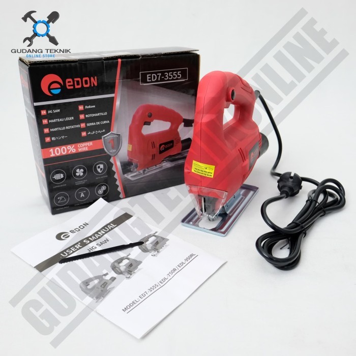 Jigsaw Edon Ed7-3555 - Mesin Jig Saw Edon - Mesin Gergaji Triplek