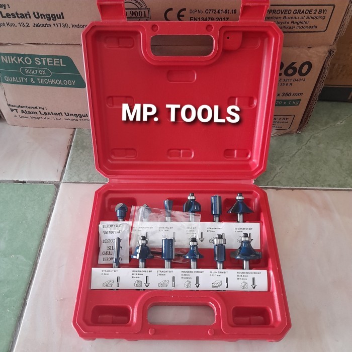 Mata Profil Trimer Router Set 12Pcs Kayu