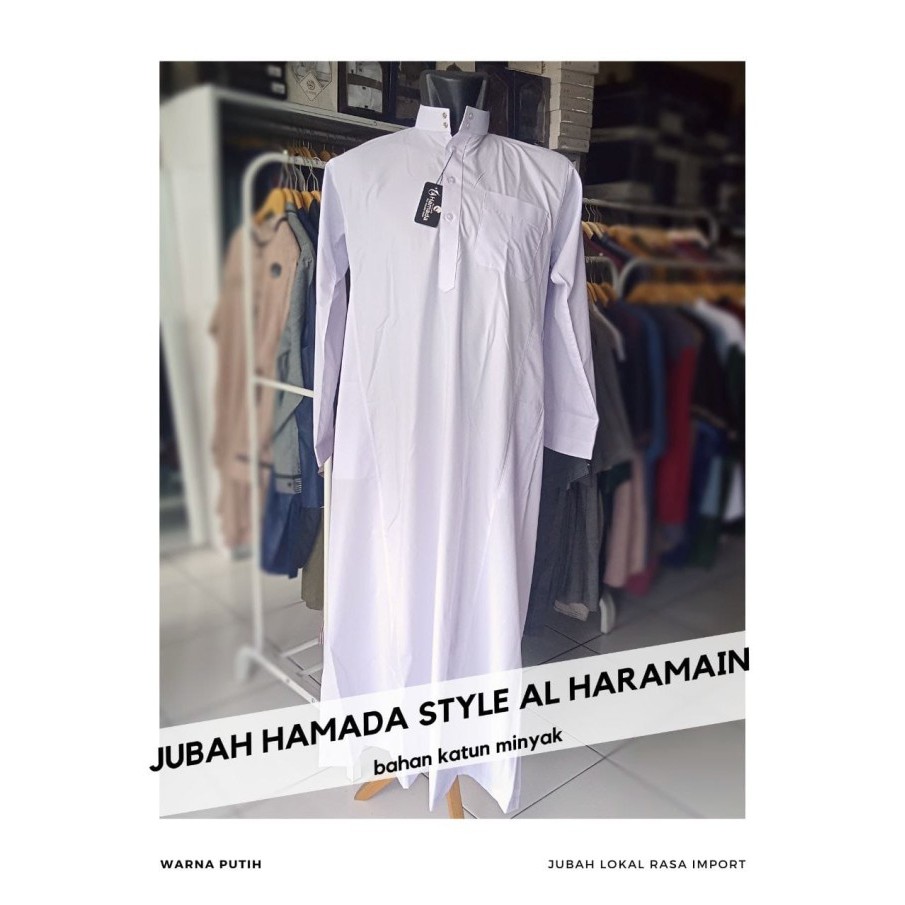 Jubah Gamis Hamada Style Al Haramain Katun Minyak Lokal Rasa Impor {TerlarisBest Seller}