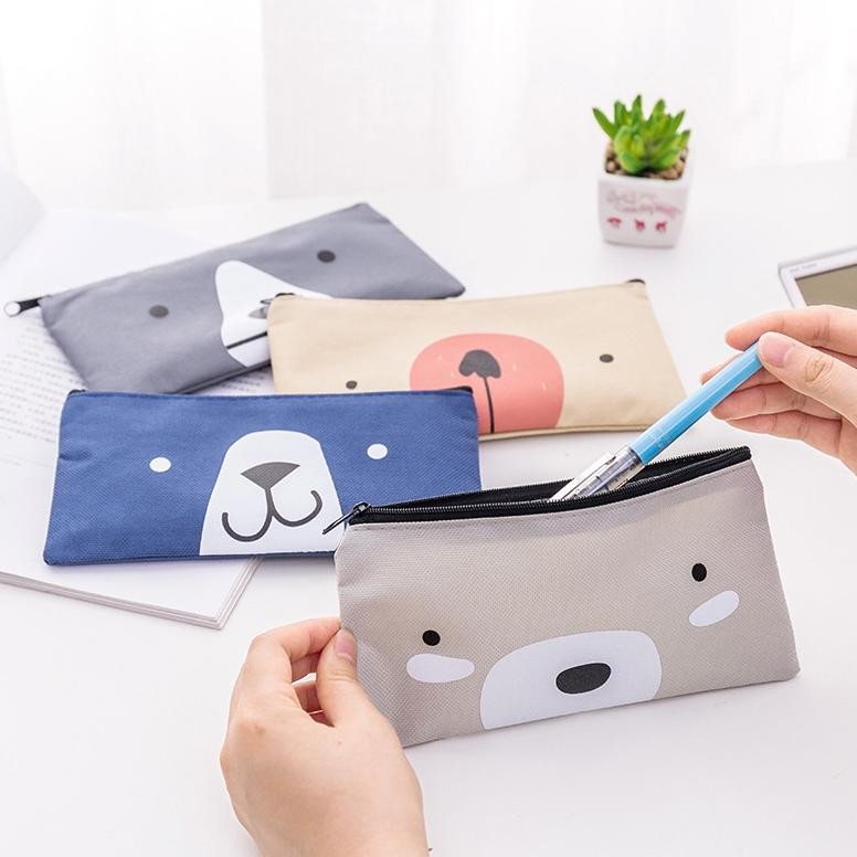 

Paling Laris Mm - Tempat Pensil Pulpen Kain Kanvas Karakter Hewan Lucu Kotak Pensil Serbaguna Motif Animal Dompet Pouch Make Up Kosmetik Wanita
