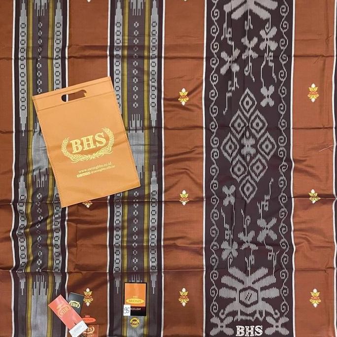 Terjangkau Sarung Bhs Excellent Songket Bronze/Afkir Ringan Lengkap Label, Stiker, Hagtag, Barcode D