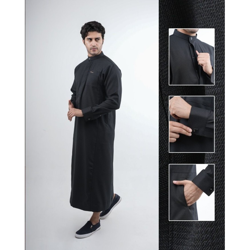 Samase Jubba Premium R071 Jubba Thobe Shaukat Jubah Pria Dewasa Lengan Panjang Limited Edition