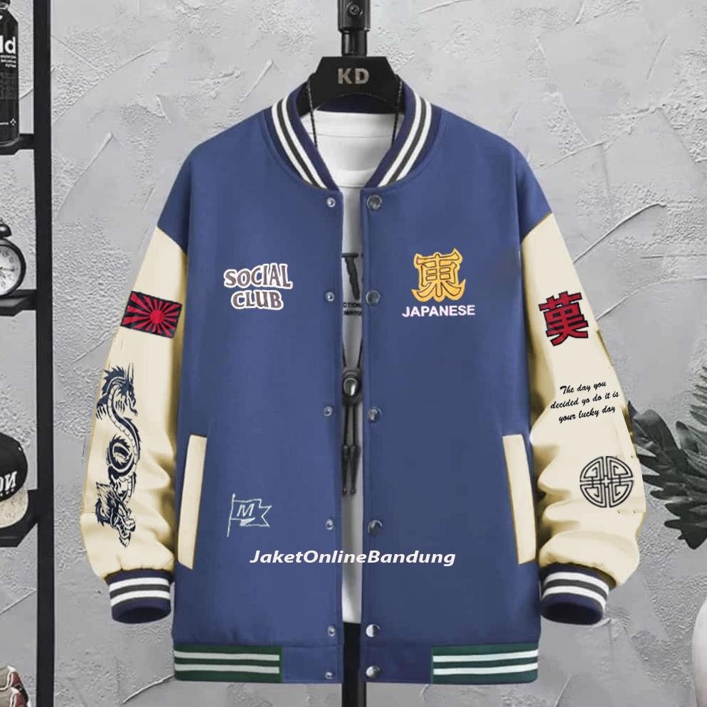Jaket Varsity Baseball Pria / Varsity Jacket Baseball Vintage Kamikaze Origin Pria Wanita
