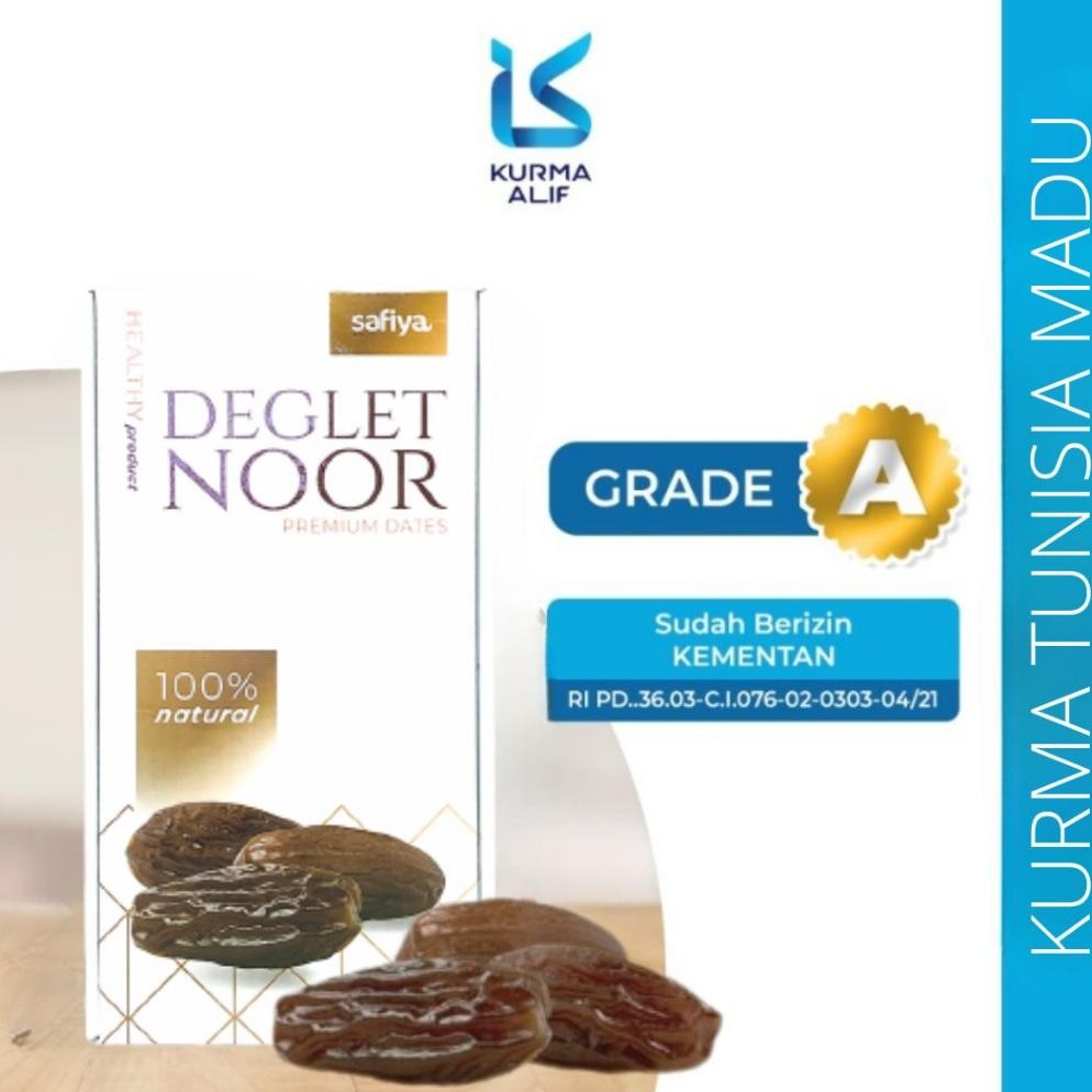 

Kurma Tunisia Madu 500 gr Deglet Noor Tunisia Tanpa Tangkai