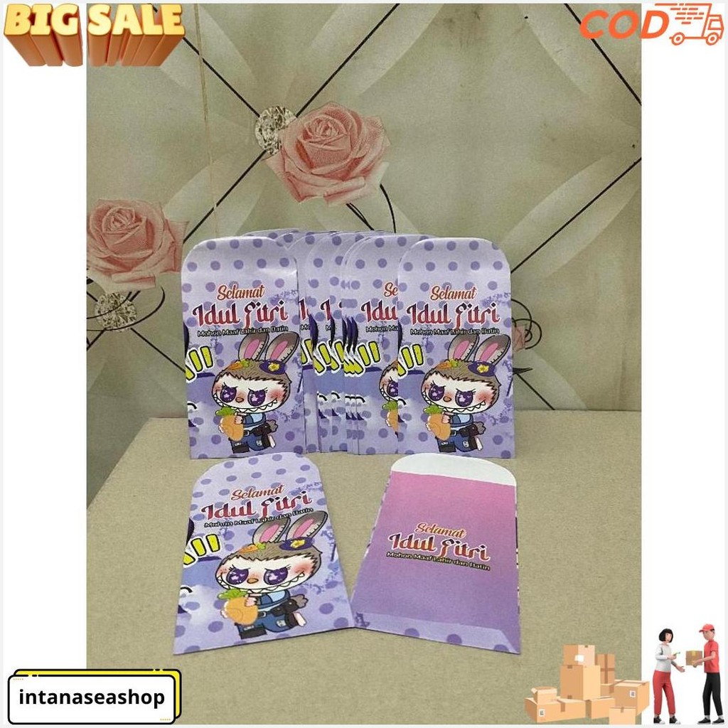 

Ampau / Amplop (Isi 50 Lembar) Lebaran Labubu Kuromi New Uk Medium Uk 11X7Cm Bisa Cod