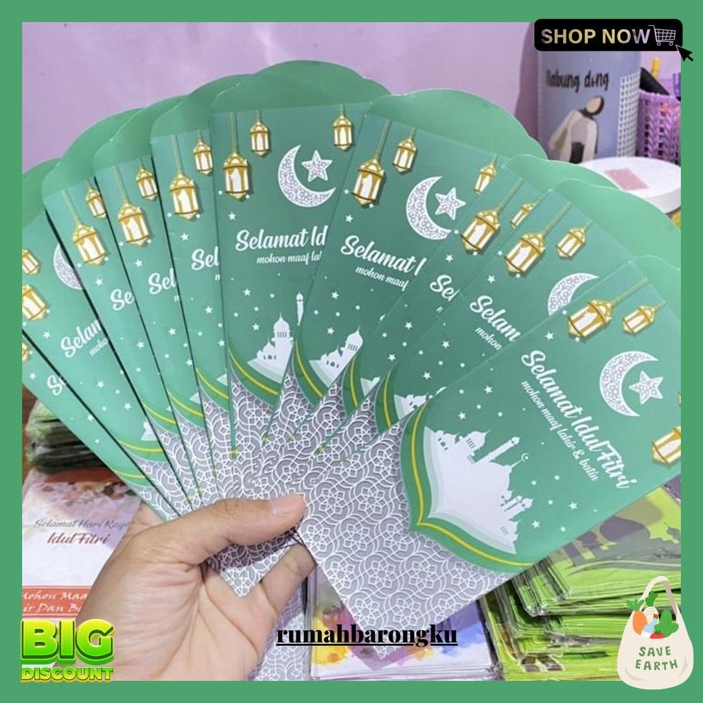 

[10 Pcs] Amplop Lebaran Besar Edisi Kartun Islami | Uang Tanpa Dilipat Terlaris