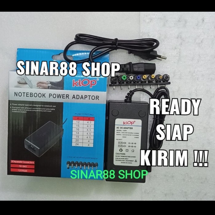 

ADAPTOR LAPTOP MULTIFUNGSI/UNIVERSAL CHARGER NOTEOK 12V-24V 5A