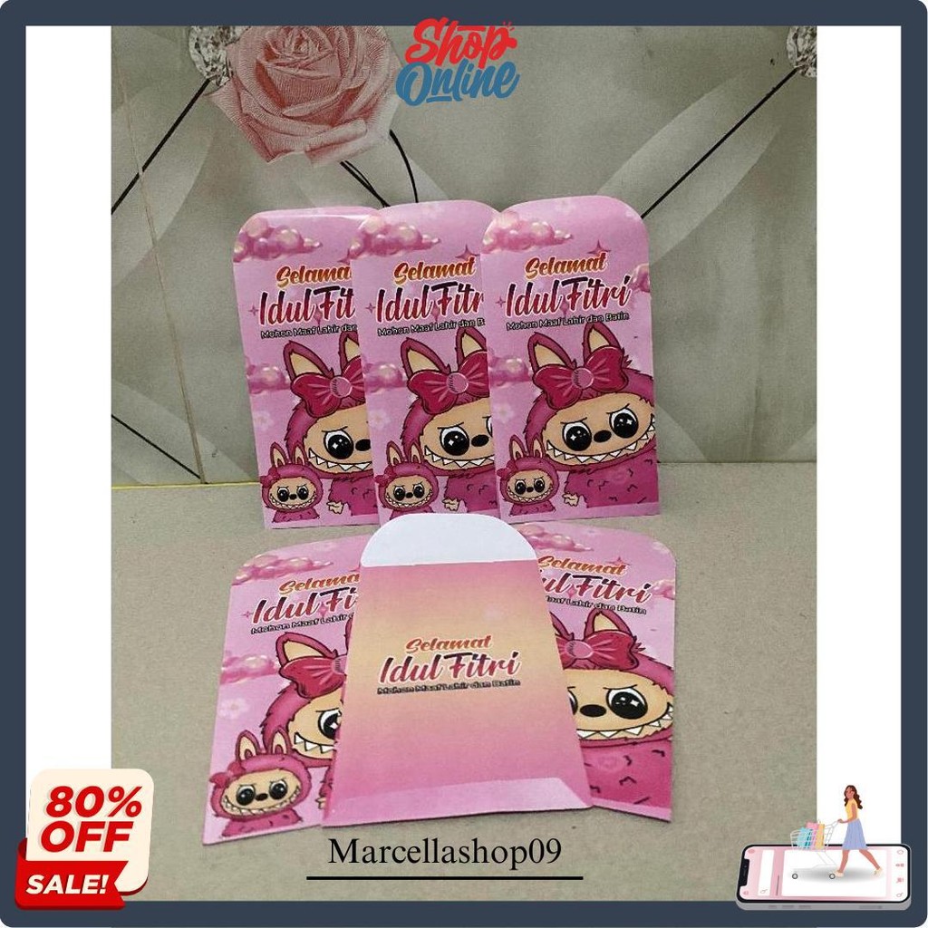 

Ampau / Amplop (Isi 50 Lembar) Lebaran Labubu Kuromi New Uk Medium Uk 11X7Cm Original Produk