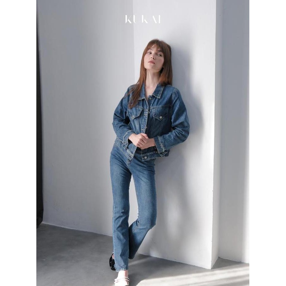 Murah Kukai | Drift Denim Jacket - Women'S Long Sleeves Denim Jacket - Jaket Denim Lengan Panjang Wa