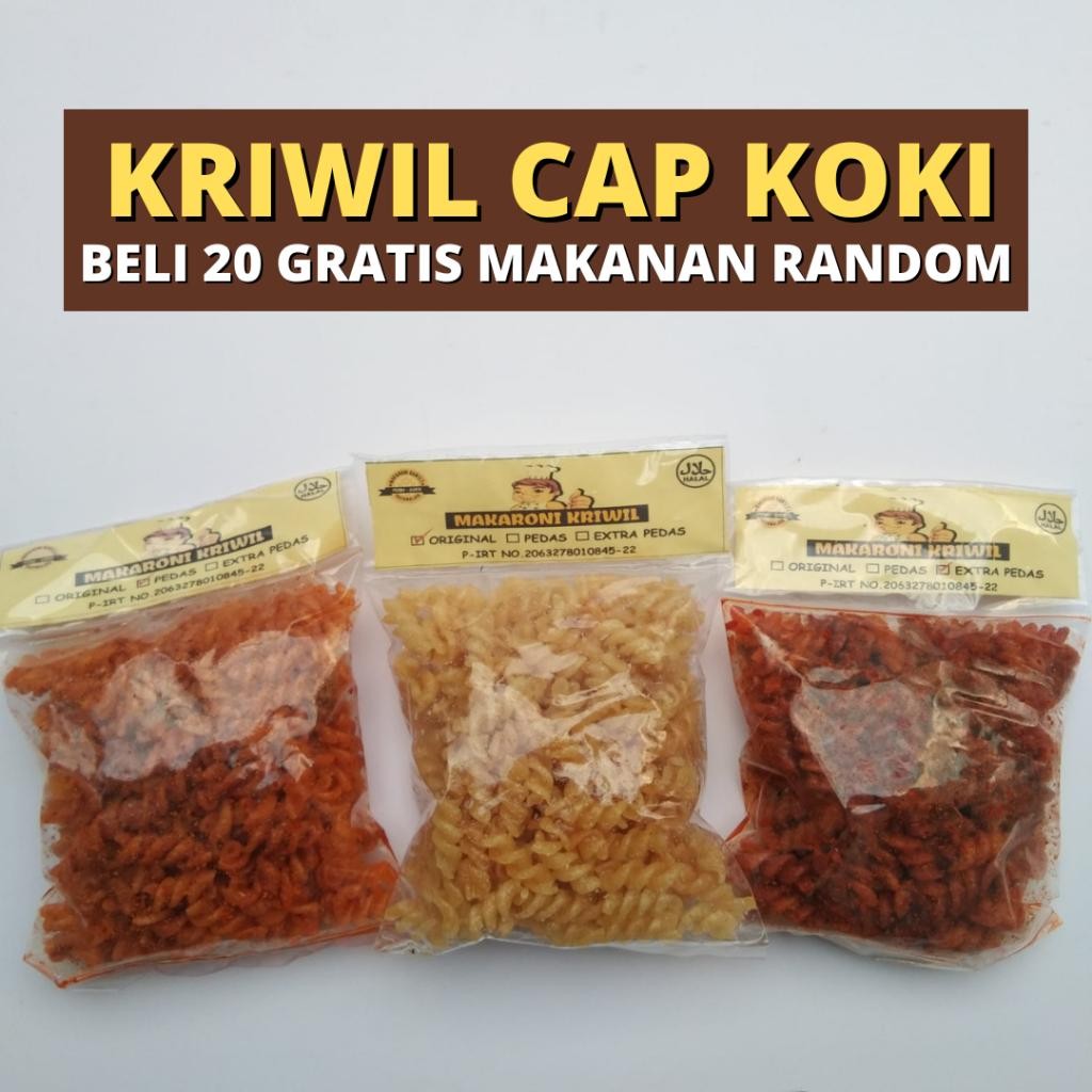 

(New) Makaroni Kriwil (Spiral) Cap Koki Tasikmalaya - Makaroni Kriwil Terlaris 100 % Original