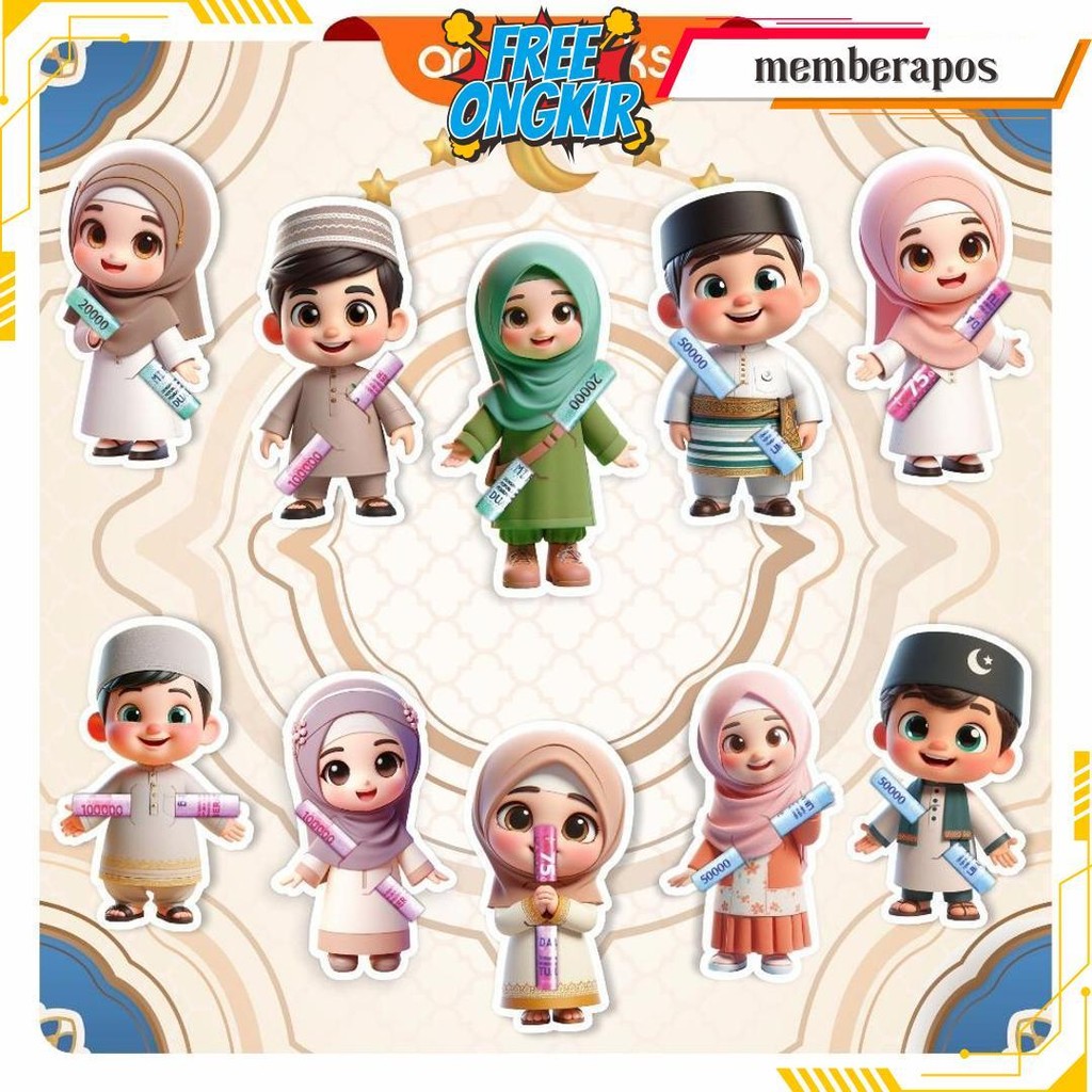 

Terlaris 2025 Amplop Lebaran Isi 10 Pcs Amplop Angpau Lebaran Uang Selip Karakter 3D Peluk Lucu Gemoy Siap Kirim