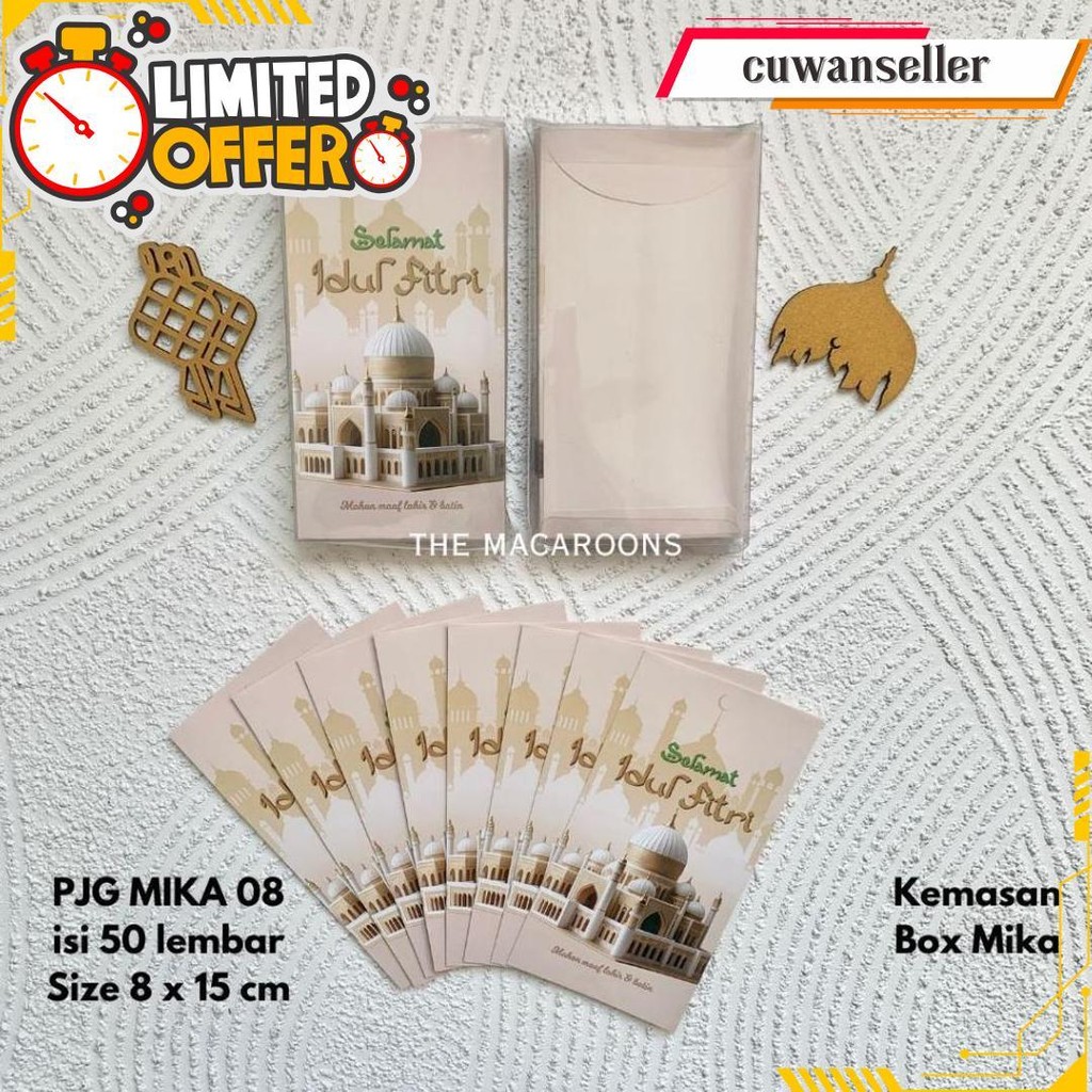 

Amplop Lebaran Mika Panjang Isi 25 Dan 50 - Idul Fitri Angpao Thr Ramadhan - Eid Mubarak - Amplop Murah Premium Cod