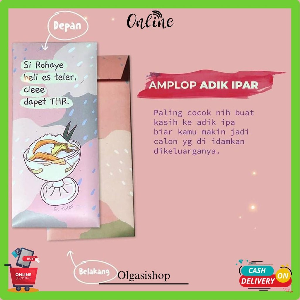 

Amplop Lebaran Lucu 12Pcs Per Pack Siap Kirim ! Siap Kirim
