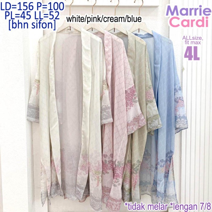 OUTER JUMBO, LD 156. LONG FLORIST CARDI, MIDI, BIG SIZE. XXXXL. SIFON