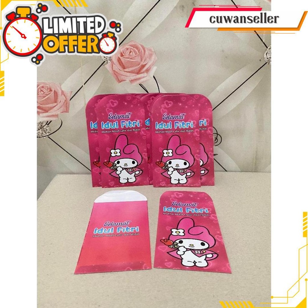 

Ampau / Amplop (Isi 50 Lembar) Lebaran Labubu Kuromi New Uk Medium Uk 11X7Cm Termurah Banget