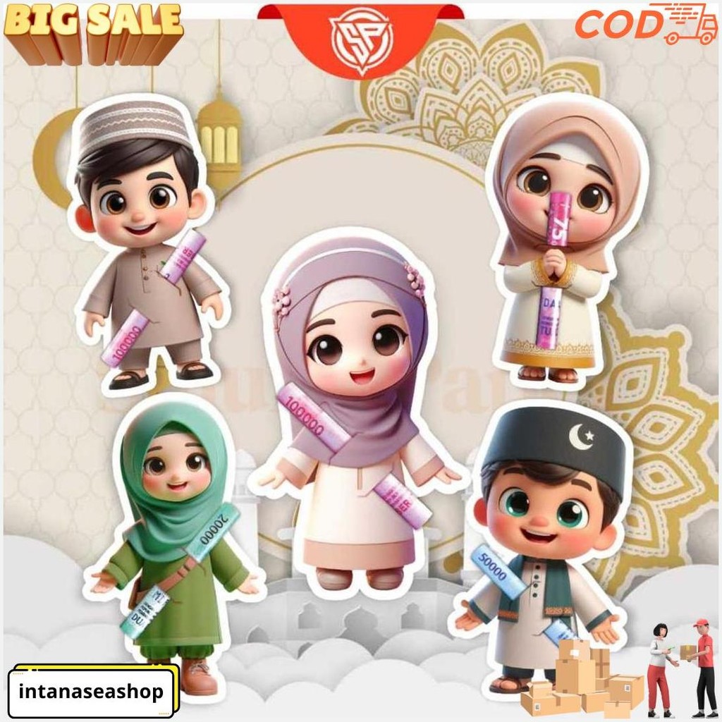 

3 Pack Amplop Lebaran Karakter 3D Amplop Idul Fitri Amplop Peluk Uang Angpao Amplop Lebaran Siap Kirim