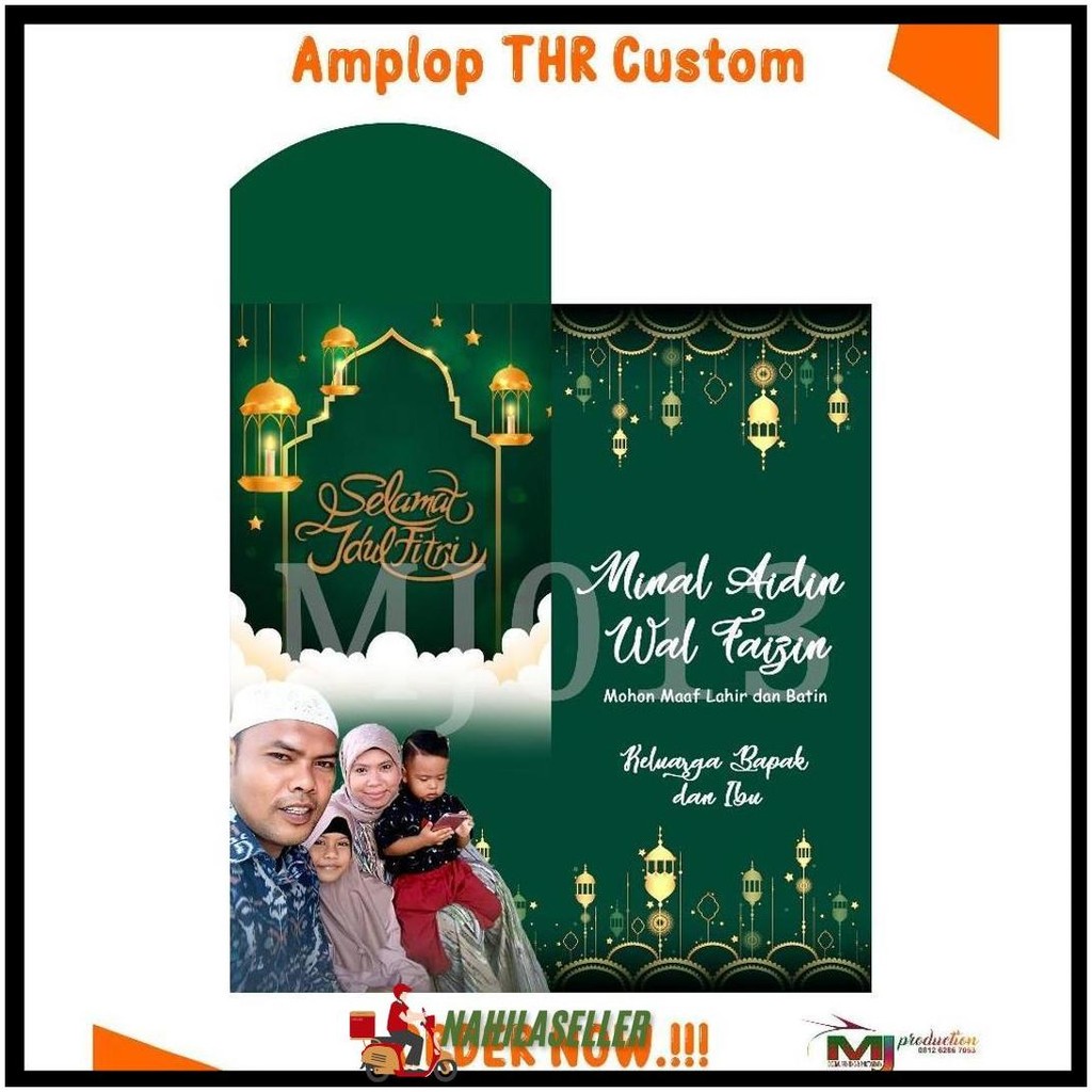 

Amplop Lebaran Custom, Foto Sendiri, 1 Pack Isi 12Pcs Terlaris
